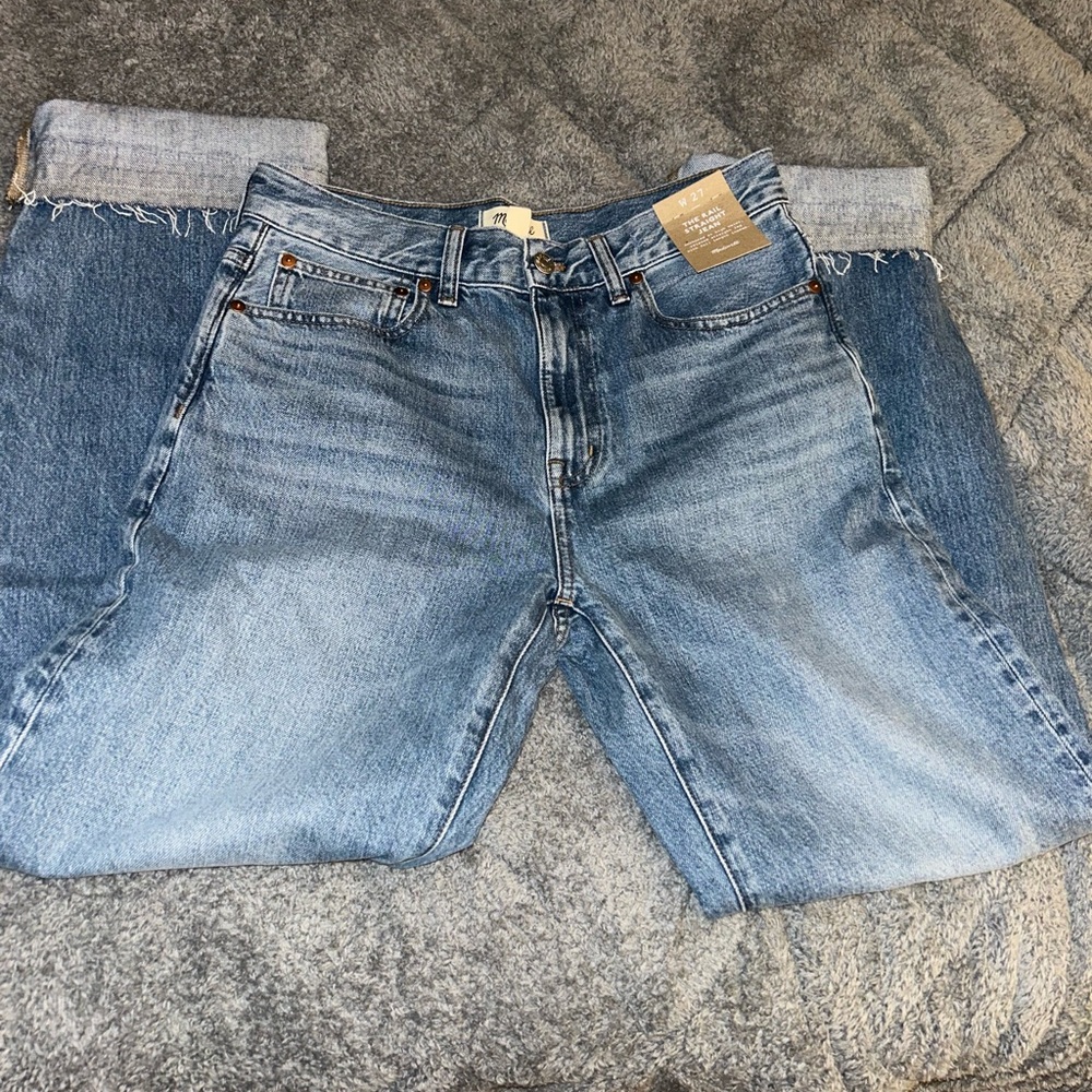 Madewell The Rail Straight Jeans with released hem..size 27 regular